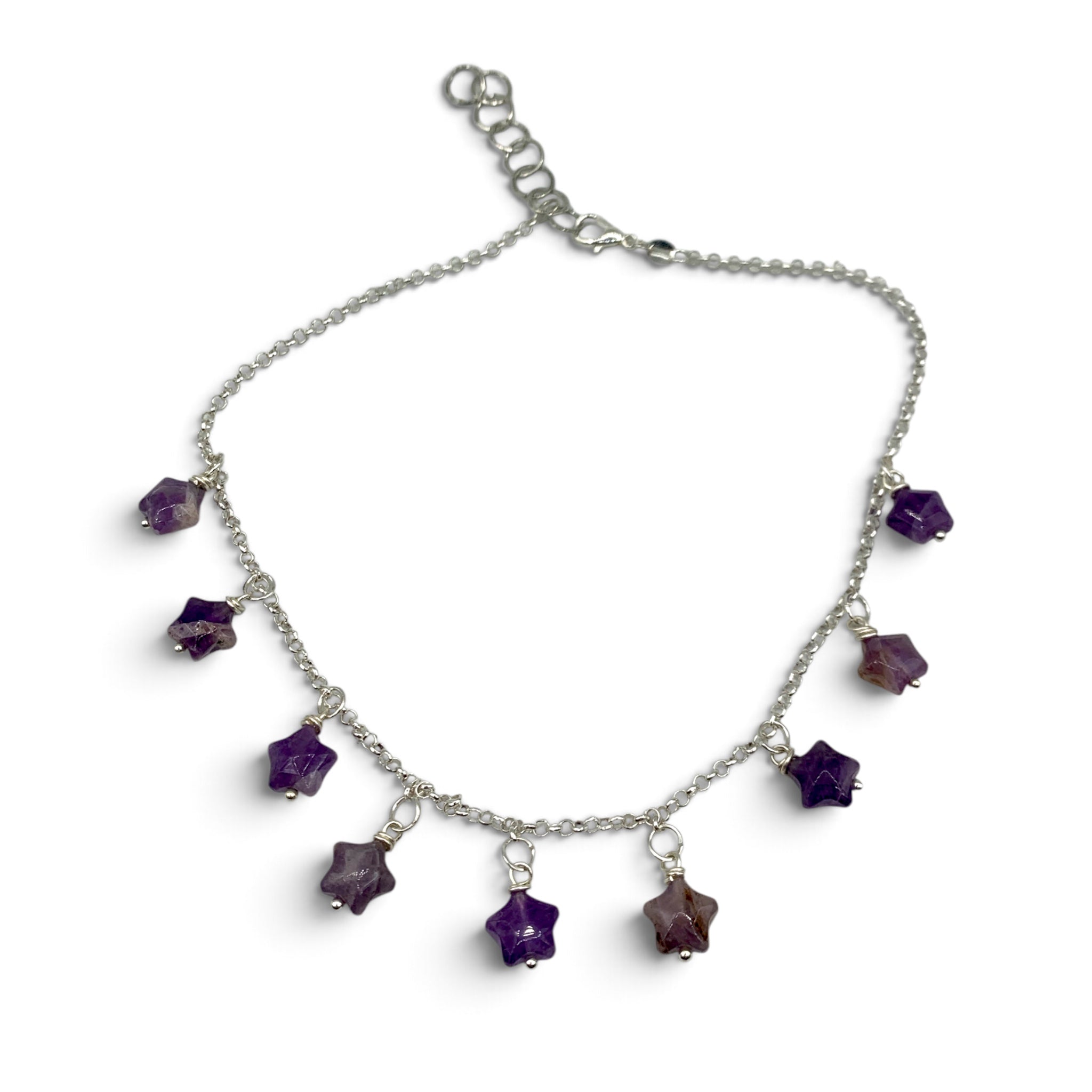 Necklace - Amethyst Stars Charm $80